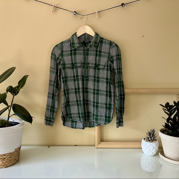 Madewell half-zip flannel shirt - Picture 2 of 4
